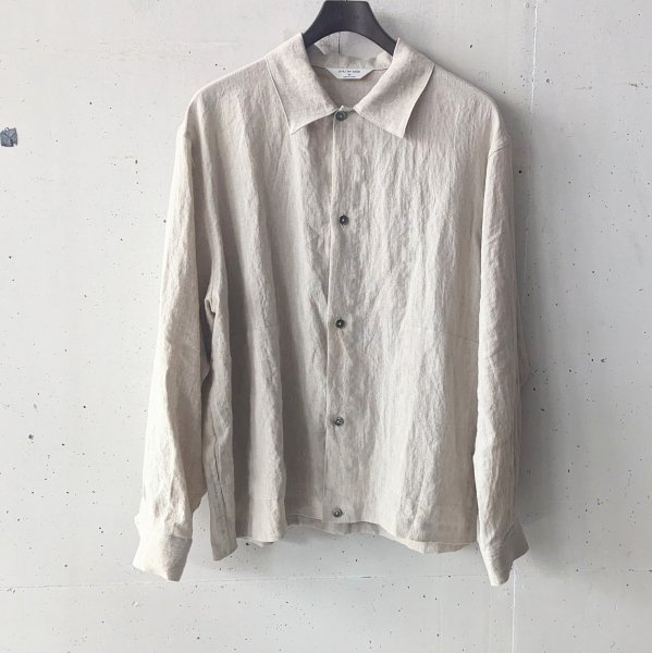 STILL BY HAND (ƥХϥ) Paper mixed shirts jacket - OATMEAL