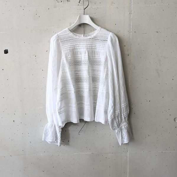 ヌキテパ　Cotton Dobby Lace & Pintuck Pants ヌキテパCotton Dobby Lace & Pintuck Pants