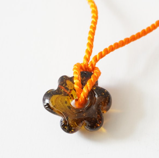 Sisi Joia (シシジョイア) Fleur Necklace - Brown/Orange|La Sisi Joia (シシジョイア) Fleur Necklace - Brown/Orange|La