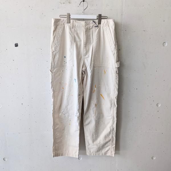 melple (メイプル) Carpenter Pants Painted - OFF WHITE