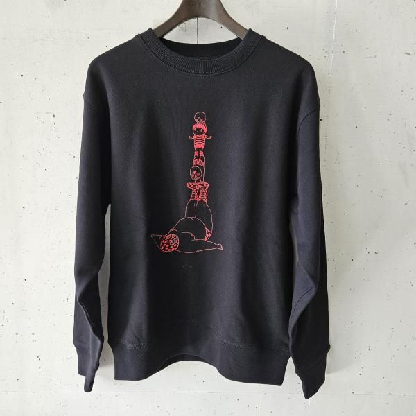 BRU NA BOINNE (ブルーナボイン) 子煩悩トーテムポールスウェット - BLACK