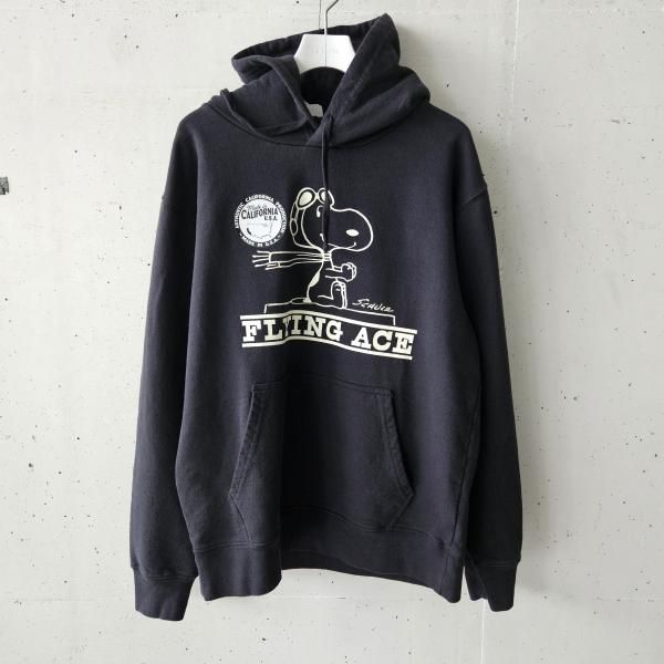 VINTAGE PEANUTS (ヴィンテージピーナッツ) スヌーピーヴィンテージパーカー / パイロット - BLACK