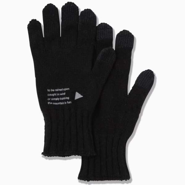 <img class='new_mark_img1' src='https://img.shop-pro.jp/img/new/icons10.gif' style='border:none;display:inline;margin:0px;padding:0px;width:auto;' />and wander(ɥ) wool knit glove - BLACK