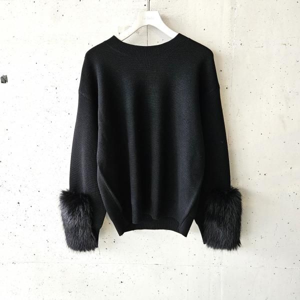 CHIGNON (シニヨン) ポイントファーニット - IVORY | La Barba 通販 CHIGNON (シニヨン) ポイントファーニット - IVORY | La Barba 通販