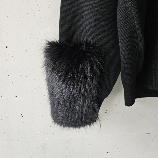 CHIGNON (シニヨン) ポイントファーニット - IVORY | La Barba 通販 CHIGNON (シニヨン) ポイントファーニット - IVORY | La Barba 通販