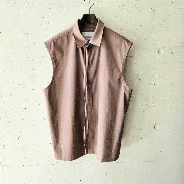 VOAAOV () BIO TWILL No Sleeve Shirt - L.BROWN