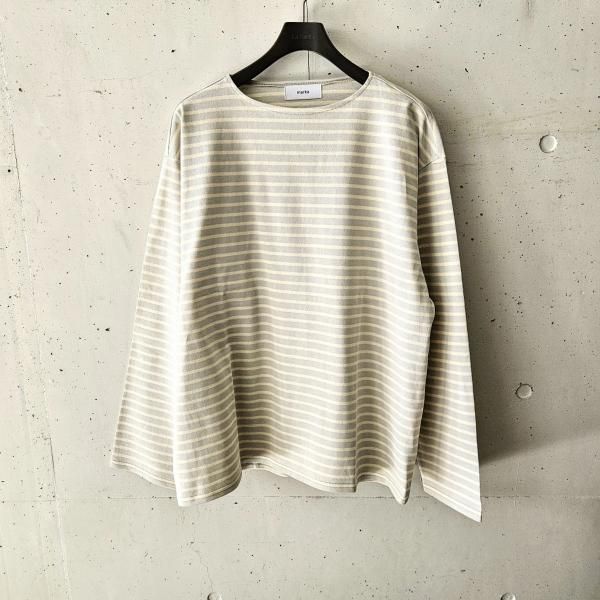 marka(ޡ) 30//1 ORGANIC COTTON KNIT NEW BASQUE SHIRT - Off x Ivory