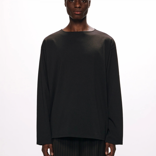 marka(ޡ) 30//1 ORGANIC COTTON KNIT NEW BASQUE SHIRT - Heather Black