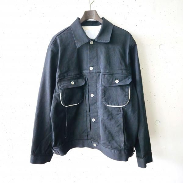 VOAAOV () DENIM Oversize Jacket - WASH BLACK