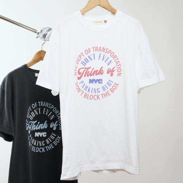 GOOD ROCK SPEED (åɥåԡ) NYC CIRCLE LOGO T-SHIRT  - WHITE