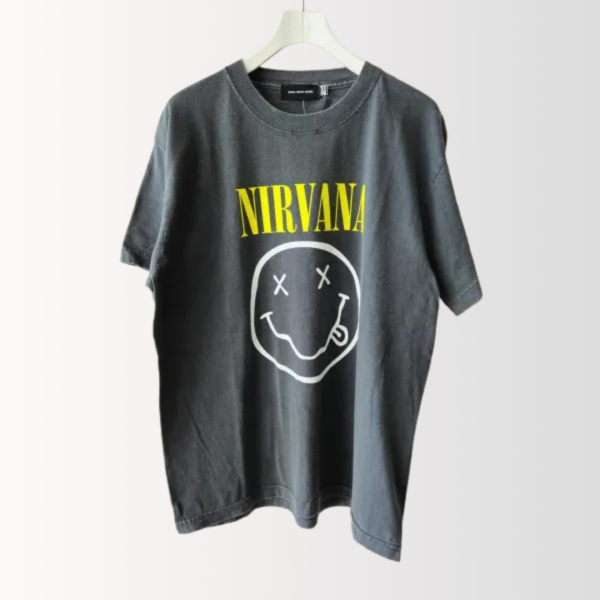 GOOD ROCK SPEED (åɥåԡ) NIRVANA / SMILE T-SHIRT - CHARCOAL(ʸ)