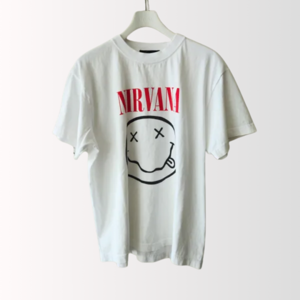 GOOD ROCK SPEED (åɥåԡ) NIRVANA / SMILE T-SHIRT - WHITE