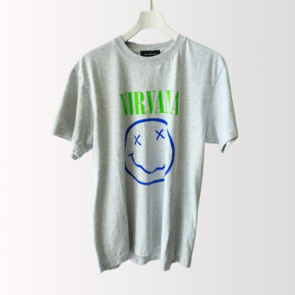 GOOD ROCK SPEED (åɥåԡ) NIRVANA / SMILE T-SHIRT - ASH
