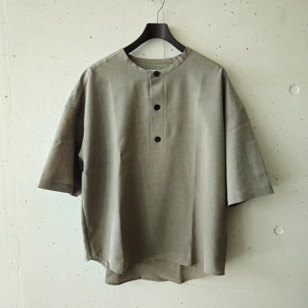 VOAAOV () MELANGE LINEN LIKE Relax Henry Pullover - GREY
