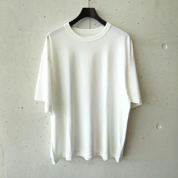 MARKAWARE (ޡ) GIZA 80/3 KNIT COMFORT FIT Tee- WHITE