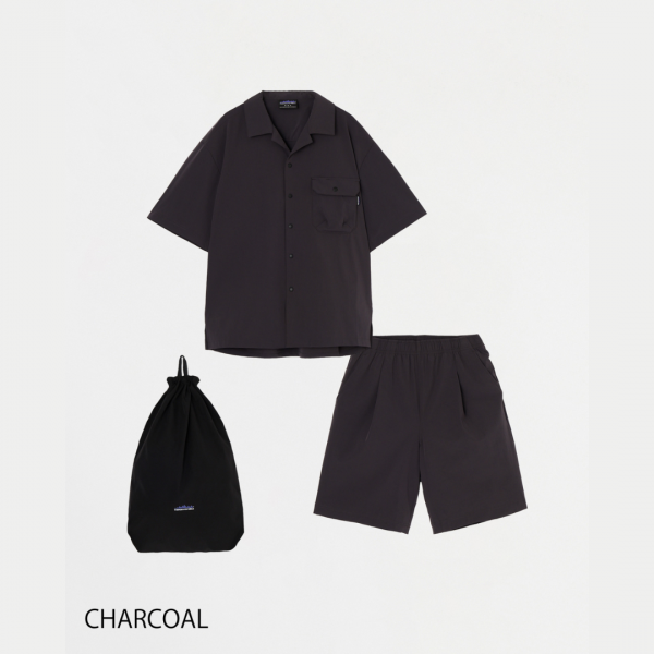 THOUSAND MILE (ɥޥ) SHORT SLEEVE SHIRT & SHORT PANTS SET (2025) - CHARCOAL