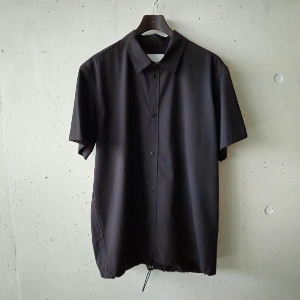 VOAAOV () T/R TYPEWRITER Short Sleeve Shirt - BLACK