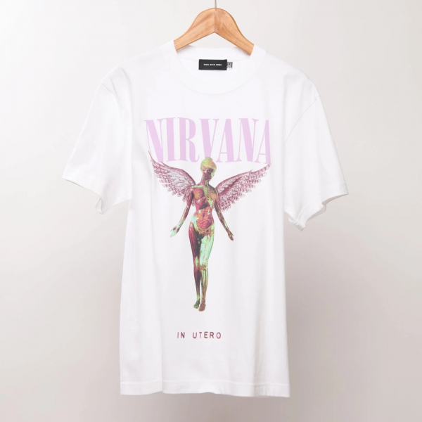 <img class='new_mark_img1' src='https://img.shop-pro.jp/img/new/icons9.gif' style='border:none;display:inline;margin:0px;padding:0px;width:auto;' />GOOD ROCK SPEED (グッドロックスピード) IN UTERO T-SHIRT - WHITE