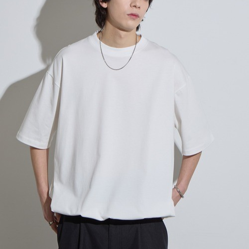 <img class='new_mark_img1' src='https://img.shop-pro.jp/img/new/icons10.gif' style='border:none;display:inline;margin:0px;padding:0px;width:auto;' />SLICK (スリック) Doble Yarn Drawstring T-Shirt - WHITE