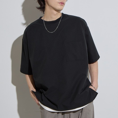 <img class='new_mark_img1' src='https://img.shop-pro.jp/img/new/icons10.gif' style='border:none;display:inline;margin:0px;padding:0px;width:auto;' />SLICK (å) Cool Dots Mini Ripstop Slit T-Shirt  - BLACK