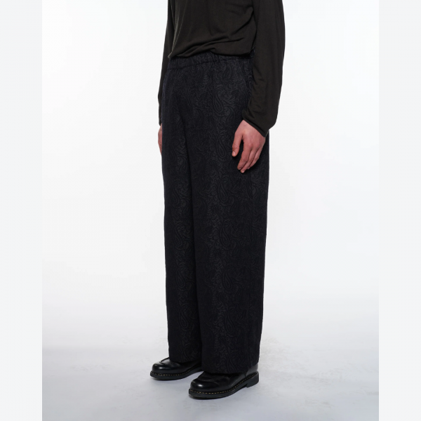 <img class='new_mark_img1' src='https://img.shop-pro.jp/img/new/icons10.gif' style='border:none;display:inline;margin:0px;padding:0px;width:auto;' />marka (ޡ) Recycled Polyester X Recycled Wool Paisley Jacquard Wide Leg Easy Pants - DARK NAVY