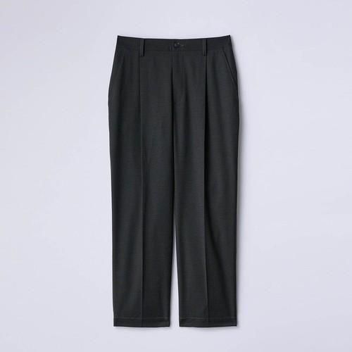 SLICK (å) T/R Gabardine Stretch One Tuck Tapered Pants - CHARCOAL GREY