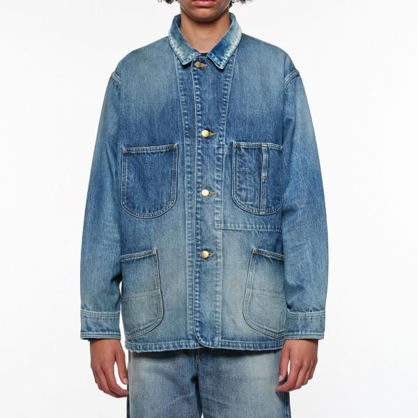 marka (ޡ) Organic Cotton 13.5Oz Selvedge Denim Coverall Jacket - used washed
