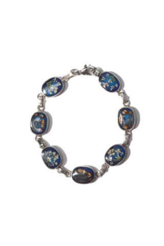 GUSTAVO / Flower Chain Bracelet-blue