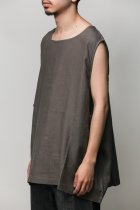 Badhiya / Nosleeve pullover-linen- gray 