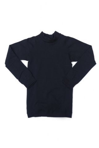 LOCALINA-MERIYASU- / L/S hi neck - black