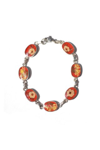 GUSTAVO / Flower Chain Bracelet - orange