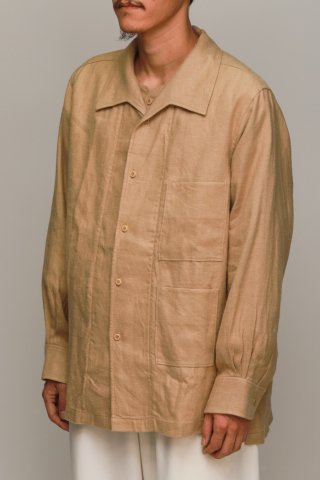 Gorsch the seamster / Layered Shirt Jacket - beige