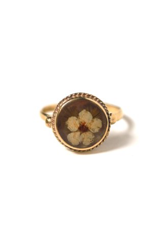 GUSTAVO / Flower Wreath Ring / GOLD - clear