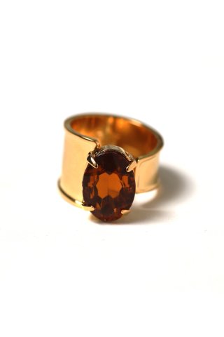 NISH / RING GOLD - amber