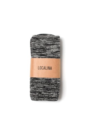 LOCALINA -MERIYASU- / long tube socks mix - chacoal