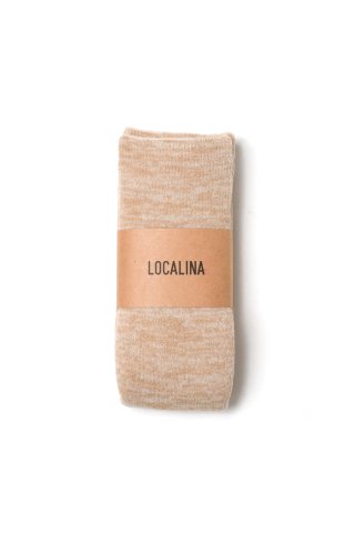 LOCALINA -MERIYASU- / long tube socks mix - beige