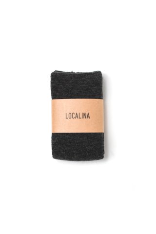 LOCALINA -MERIYASU- / tube socks solid - chacoal