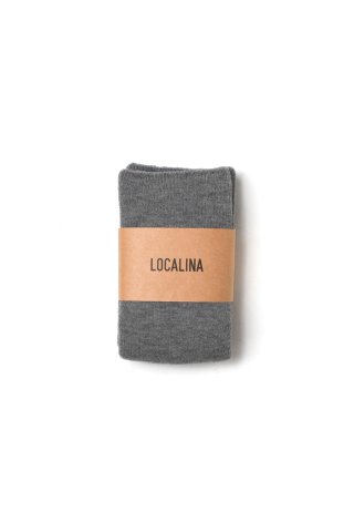 LOCALINA -MERIYASU- / tube socks solid - gray