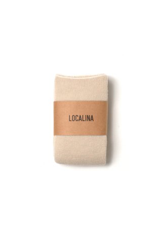 LOCALINA -MERIYASU- / tube socks solid - beige