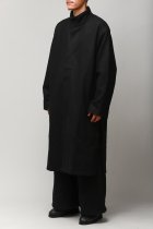 Badhiya / STAND COAT - wool melton - black