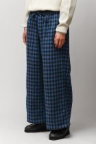 Badhiya / EASY PANTS WITH LINING - wool check - blue check