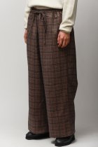 Badhiya / EASY PANTS WITH LINING - wool check - brown check