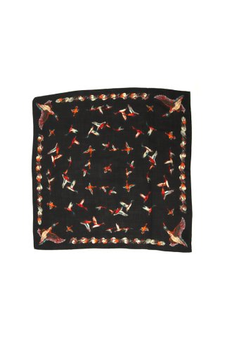 BLUMER / wool scarf 100×100 - schwarz