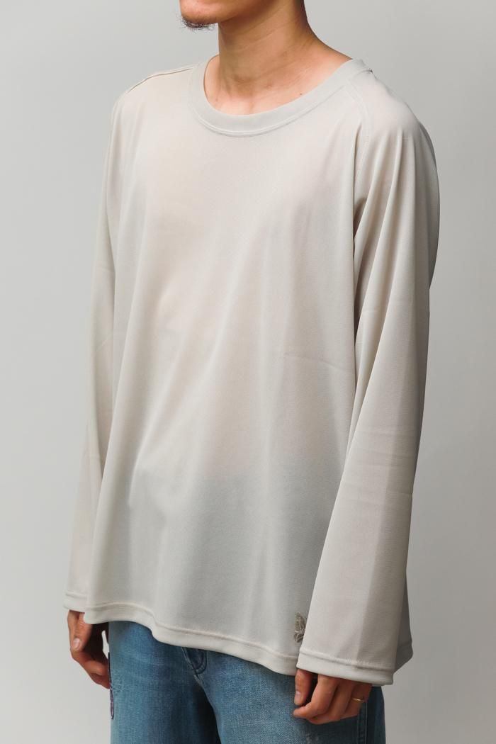 24SS】Needles ニードルズ L/S U Neck Tee -Poly Mesh- Uネック