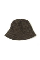 Engineered Garments / Bucket Hat - Cotton Madras Check - olive brown