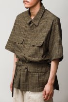 Engineered Garments / S/S Bush Shirts - Cotton Madras Check - olive