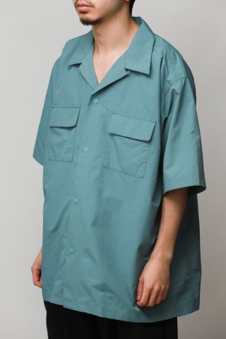 BURLAP OUTFITTER / S/S CAMP SHIRTS SOLID RS - fog blue