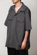 BURLAP OUTFITTER / S/S CAMP SHIRTS SOLID RS - dark chacoal