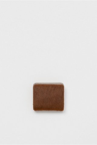 Hender Scheme / hairy snap wallet - brown