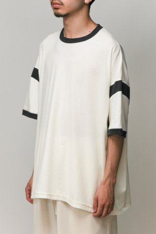 ANDER / 2TONE BOX TEE - old white/fade black